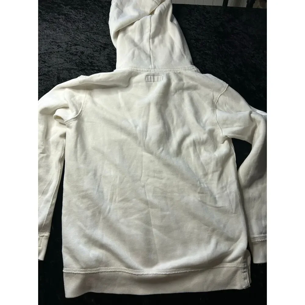 Abercrombie & Fitch Cream Fleece Hoodie Small